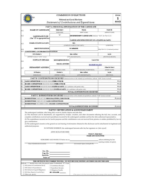 Statement of Contributions and Expenditures: May 13, 2019.